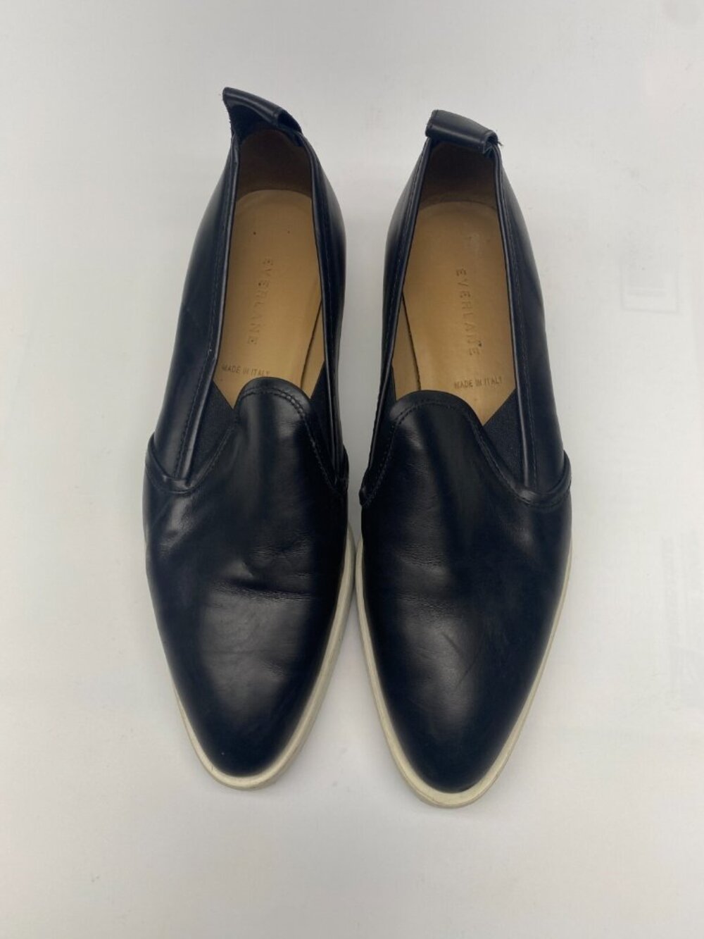 Everlane Womens The Leather Street Sneaker Black Sz 9.5